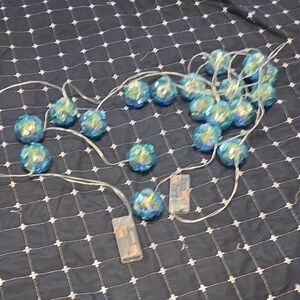Blue and Green String Lights